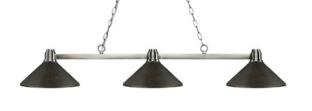 Z-Lite Park Brushed Nickel 3 Light Island/Billiard Light 314BN-MGB