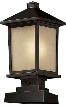 Z-Lite Holbrook Outdoor Post Light 537PHM-SQPM-ORB