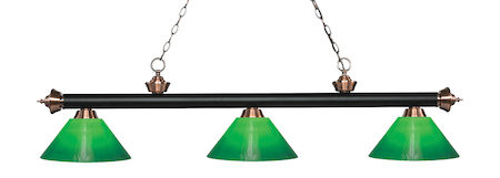 Z-Lite Riviera 3 Light Billiard Light 200-3MB+AC-GCG14