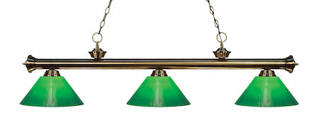 Z-Lite Riviera 3 Light Billiard Light 200-3AB-GCG14