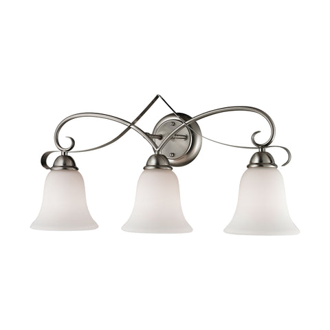 Brighton 3 Light EEF Vanity In Brushed Nickel