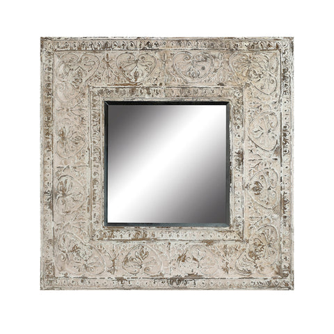 Embossed Metal Frame Mirror