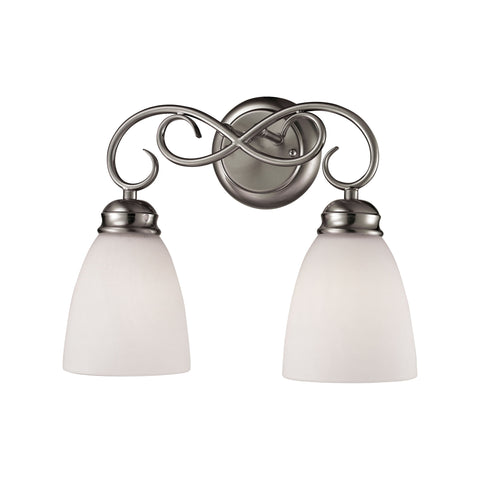 Chatham 2 Light EEF Vanity In Brushed Nickel