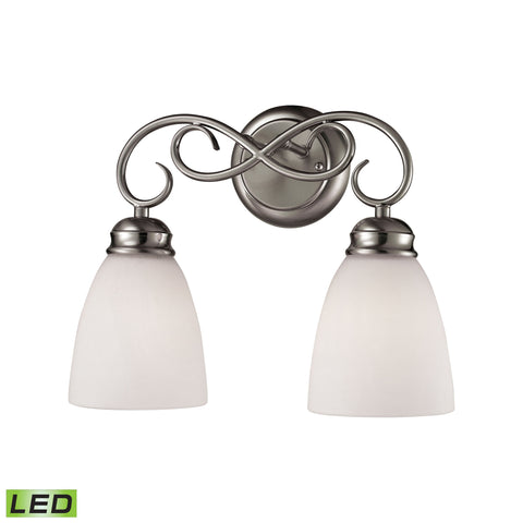 Chatham 2 Light LED Vanity In Brushed Nickel