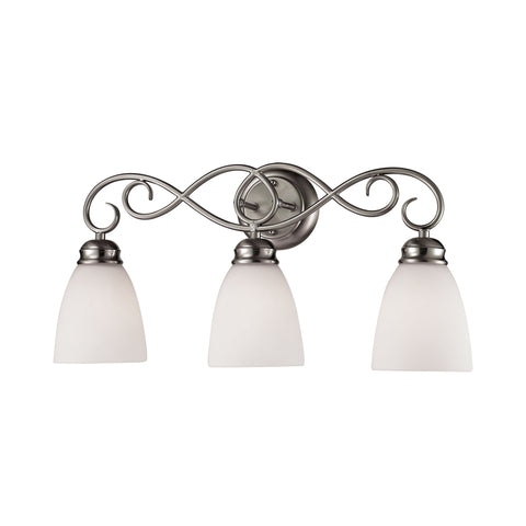 Chatham 3 Light EEF Vanity In Brushed Nickel