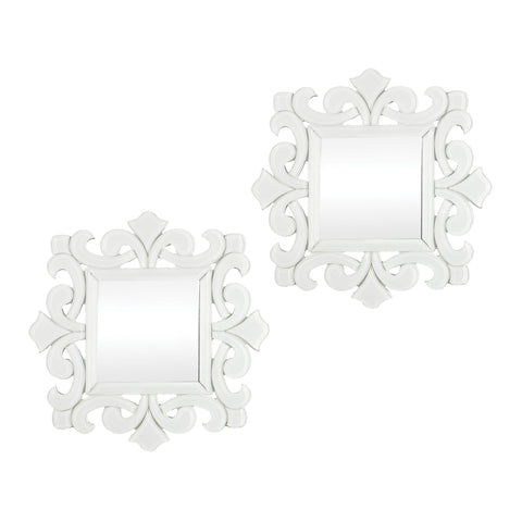 Haylee Mini Scroll Work Framed Mirrors - Set of 2