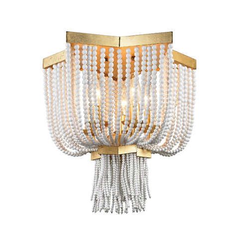 Chaumont 5 Light Flush Mount In Antique Gold Leaf