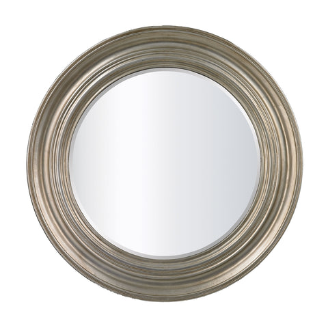 Fullerton Round Mirror In Antique Silver Leaf