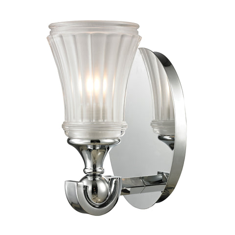 Jayden 1 Light Vanity In Polished Chrome And Frosted Glass