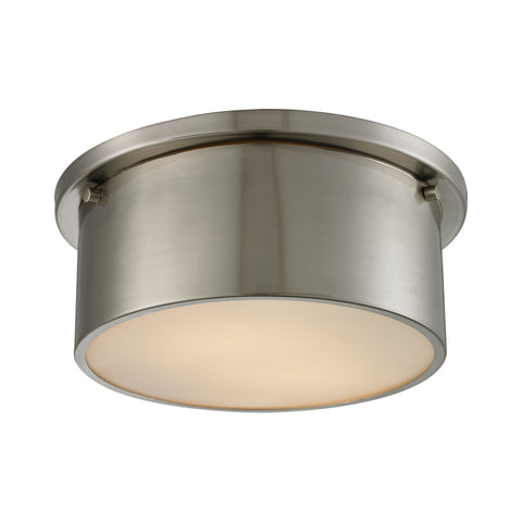 Simpson 2 Light Flushmount In Brushed Nickel