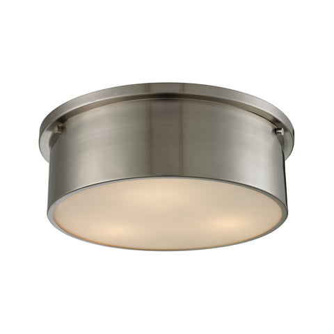 Simpson 3 Light Flushmount In Brushed Nickel