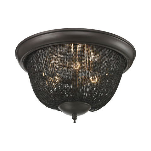 Pesaro 3 Light Flushmount In Oil Rubbed Bronze