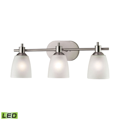 Jackson 3 Light LED Vanity In Brushed Nickel