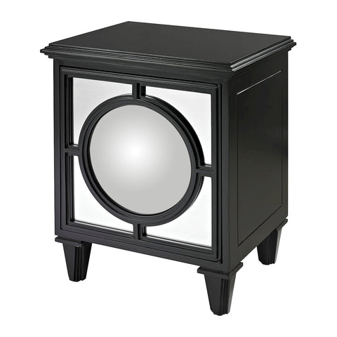 Mirage Gloss Black Cabinet With Convex Mirror By