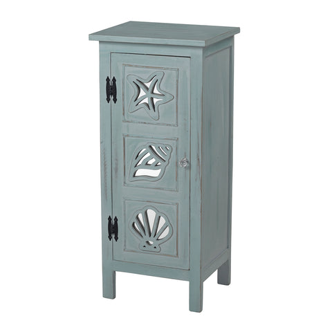 Normandy Shore Mirrored Seashell Cabinet