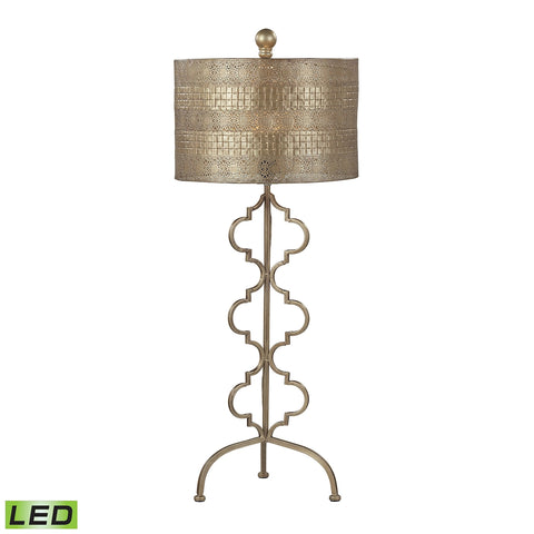 Viola Metal LED Table Lamp in Gold Leaf