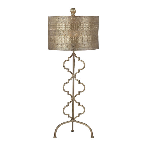 Viola Metal Table Lamp in Gold Leaf