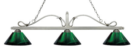 Z-Lite Melrose 3 Light Billiard Light 114-3AS-ARG