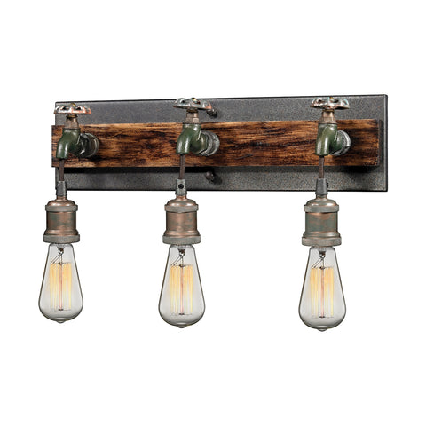 Jonas 3 Light Vanity In Weathered Multitone