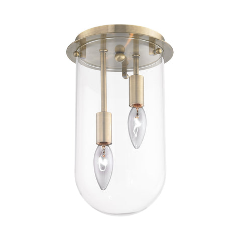 Lightway 2 Light Flush In Antique Brass