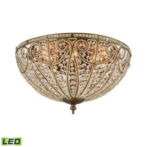 Elizabethan 8 Light LED Flush In Dark Bronze