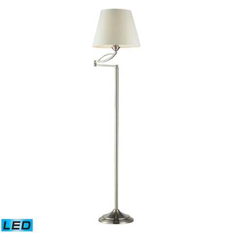 Elysburg 1 Light LED Floor Lamp In Satin Nickel