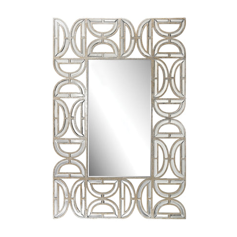 Rectangular Wall Mirror With D-Pattern Frame