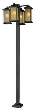 Z-Lite Vienna 4 Head Outdoor Post 548-4-536P-ORB