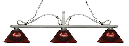 Z-Lite Melrose 3 Light Billiard Light 114-3AS-ARBG