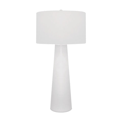 White Obelisk Table Lamp With Night Light