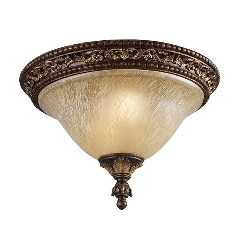 Regency 2 Light Flushmount In Burnt Bronze