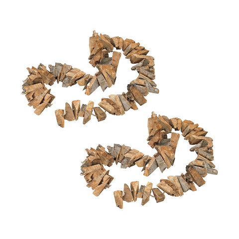 Pensacola Wood Garland - Set of 2