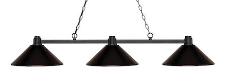 Z-Lite Park Bronze 3 Light Island/Billiard Light 314BRZ-MBRZ