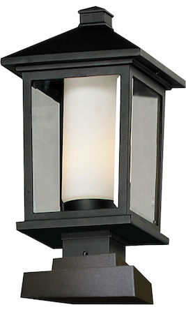 Z-Lite Mesa Outdoor Post Light 538PHB-SQPM-BK