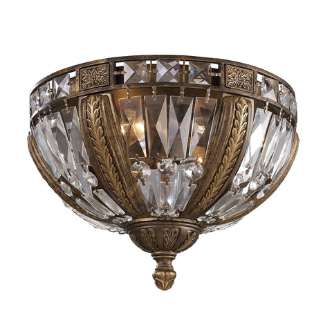 Millwood 4 Light Flushmount In Antique Bronze