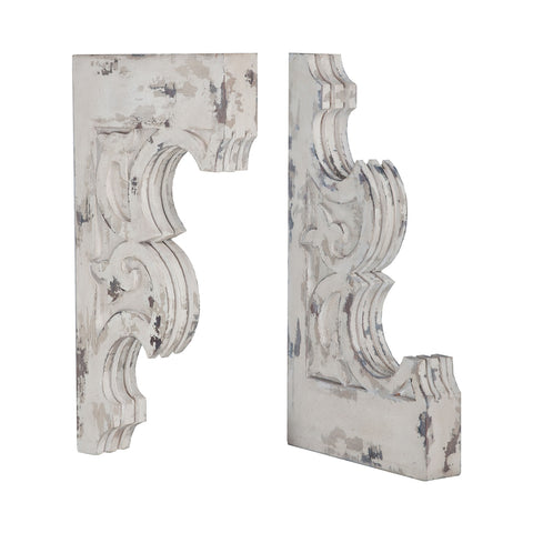 Carved Fleur-De-Lis Corbels - Set of 2