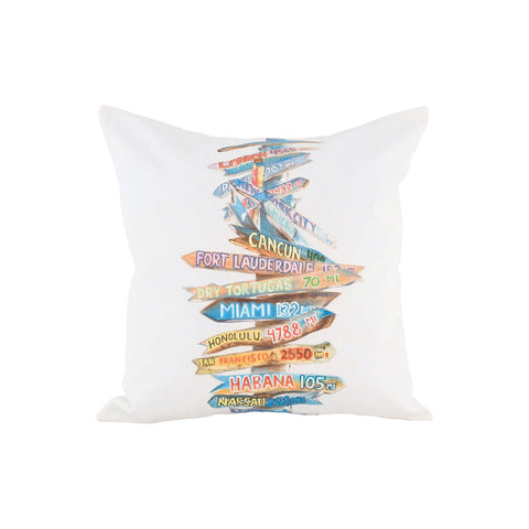 Beach Sign Pillow