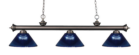 Z-Lite Riviera 3 Light Billiard Light 200-3OB-ARDB