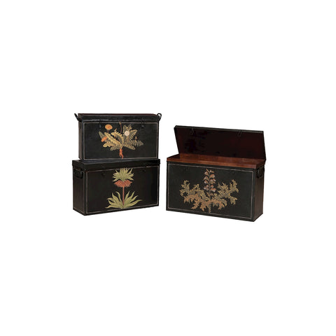 Antique Tin Boxes - Set of 3