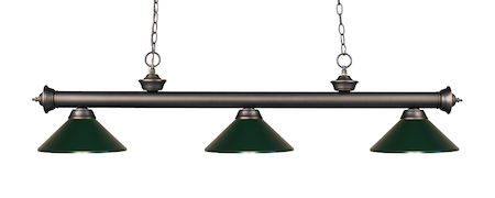 Z-Lite Riviera 3 Light Billiard Light 200-3OB-MDG