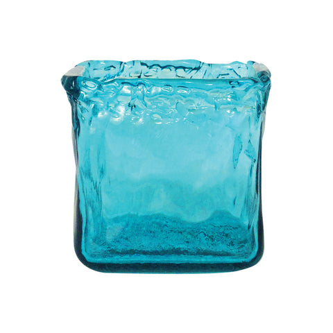 Inca Square Votive In Aroma Shiny Blue