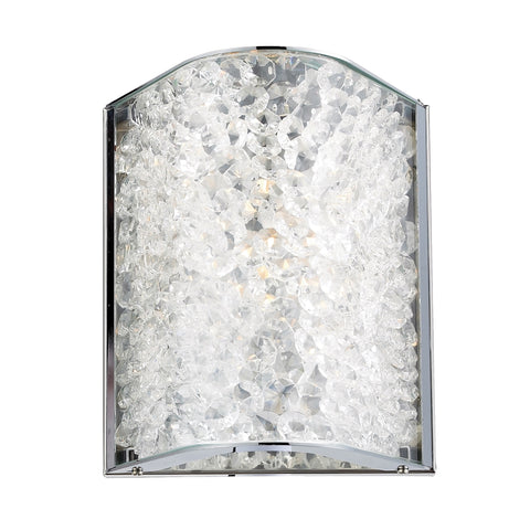 Encased Crystal 1 Light Vanity In Polished Chrome