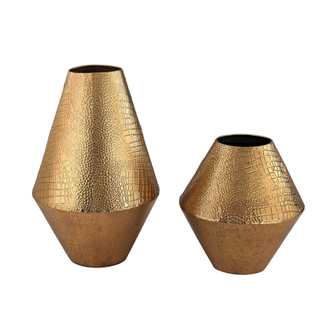 Alligator Embossed Cone Vases