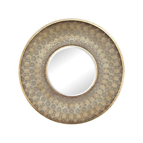 Lagos Metal Framed Wall Mirror In Gold