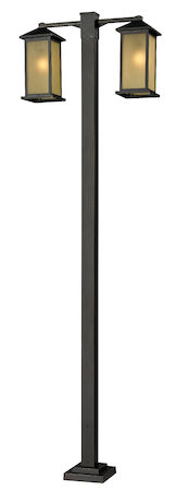 Z-Lite Vienna 2 Head Outdoor Post 548-2-536P-ORB