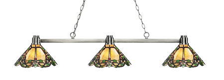 Z-Lite Park Brushed Nickel 3 Light Island/Billiard Light 314BN-Z14-37