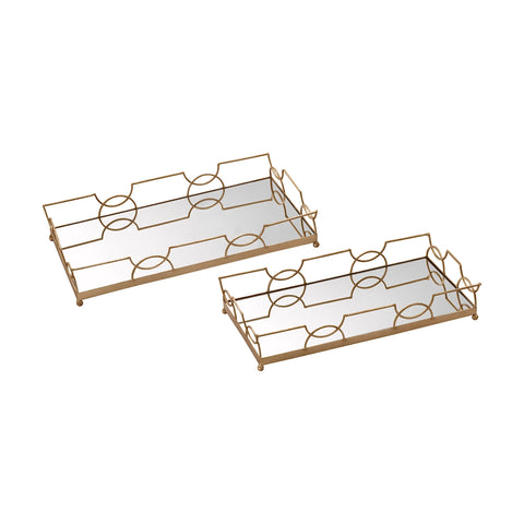 Bow Tie Mirrored Trays