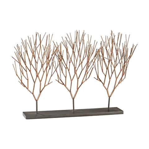 Prairie Coppery Ombre with Dark Bronze 13-Inch Metal with Resin Botanical Stand