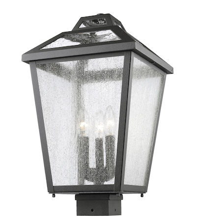 Z-Lite Bayland 3 Light Outdoor Post Mount Light 539PHBS-BK