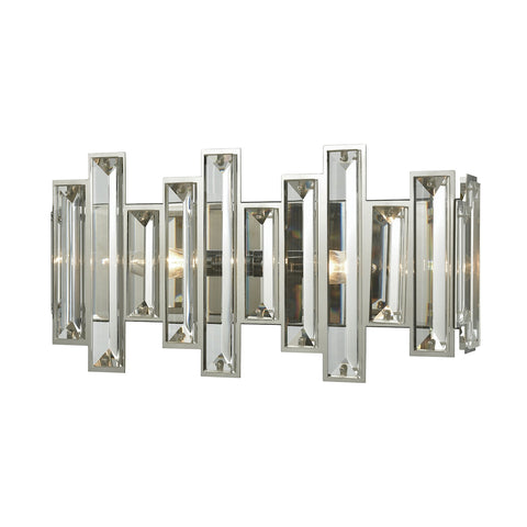 Crystal Heights 2 Light Vanity In Polished Chrome With Clear Crystal